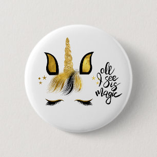 Bóton Redondo 5.08cm Citação Mágica do Unicórn