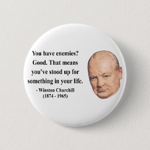 Bóton Redondo 5.08cm Citações 3b de Winston Churchill