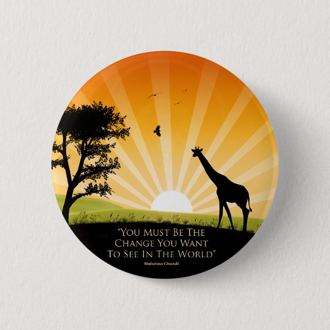 Bóton Redondo 5.08cm Citações de Gandhi (Frente)