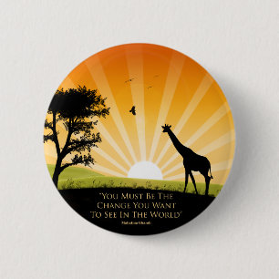 Bóton Redondo 5.08cm Citações de Gandhi