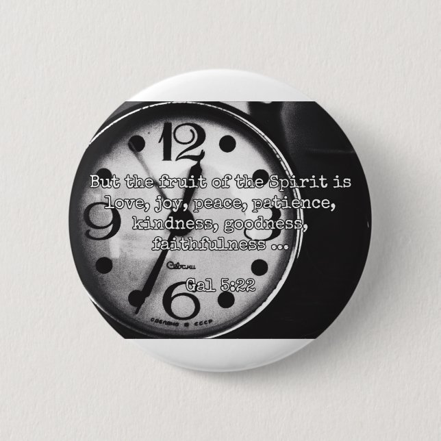 Bóton Redondo 5.08cm Citações do deus: 5:22 do galão -- "Fruta do (Frente)