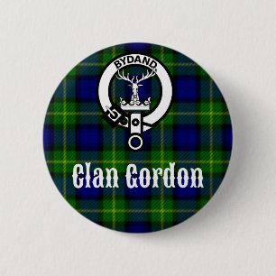Bóton Redondo 5.08cm Clã Gordon Tartan Crest