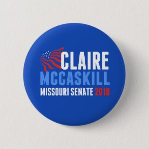 Bóton Redondo 5.08cm Claire McCaskill Senado do Missouri 2018 Eleição