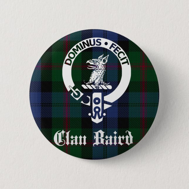 Bóton Redondo 5.08cm Clan Baird Crest Tartan (Frente)
