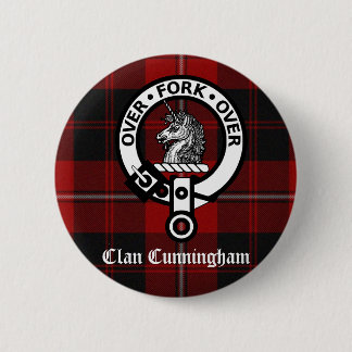 Bóton Redondo 5.08cm Clan Cunningham Crachá & Tartan