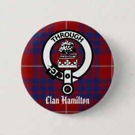 Bóton Redondo 5.08cm Clan Hamilton Crest & Tartan