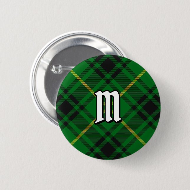 Bóton Redondo 5.08cm Clan MacArthur Tartan (Frente & Verso)