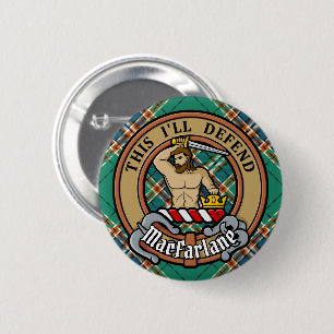 Bóton Redondo 5.08cm Clan MacFarlane Crest sobre a Caça Antiga de Tarta