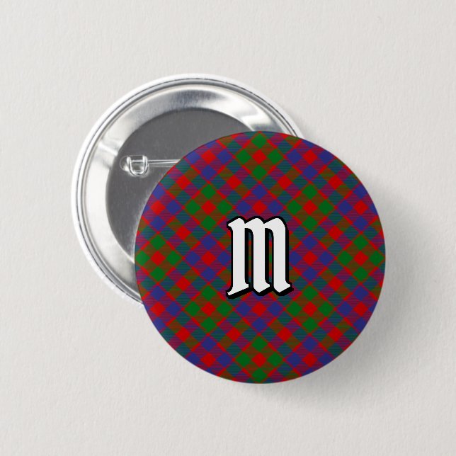 Bóton Redondo 5.08cm Clan MacGowan Tartan (Frente & Verso)