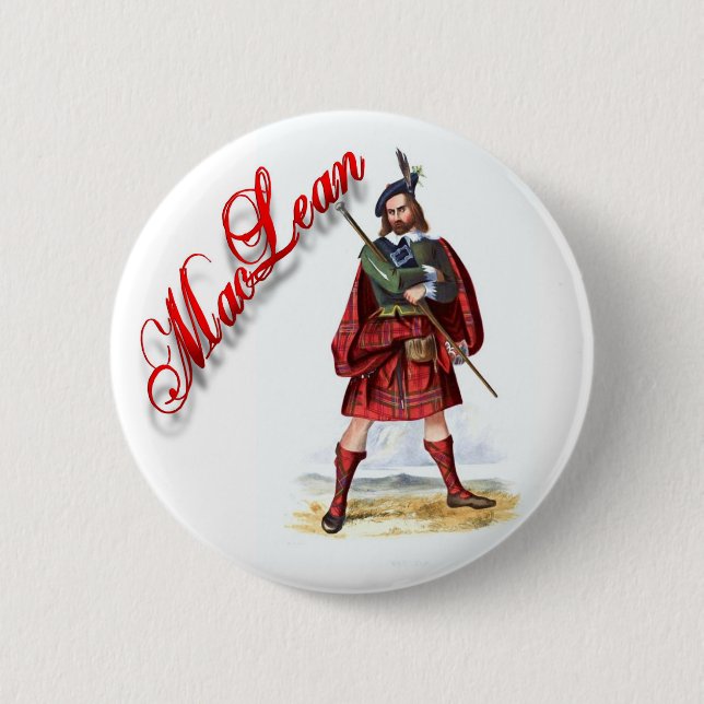 Bóton Redondo 5.08cm Clan MacLean Scottish Dream Button (Frente)