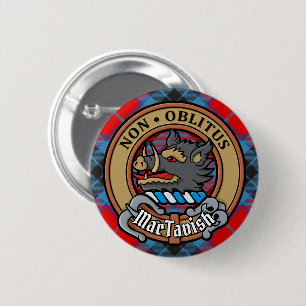 Bóton Redondo 5.08cm Clan MacTavish Crest sobre Tartan
