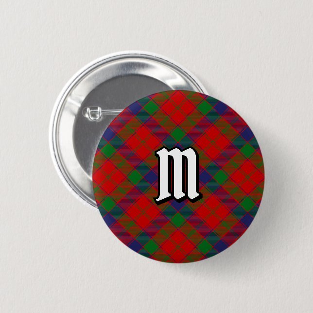 Bóton Redondo 5.08cm Clan Robertson Tartan Button (Frente & Verso)