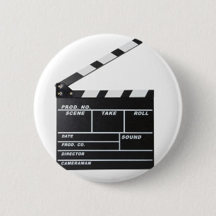 Bóton Redondo 5.08cm clapperboard do filme de filme