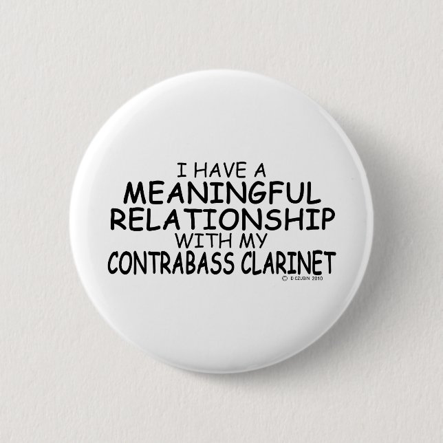 Bóton Redondo 5.08cm Clarinete significativo do Contrabass da relação (Frente)