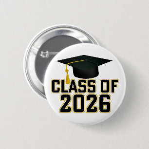 Bóton Redondo 5.08cm Classe Letterman de Graduação 2026