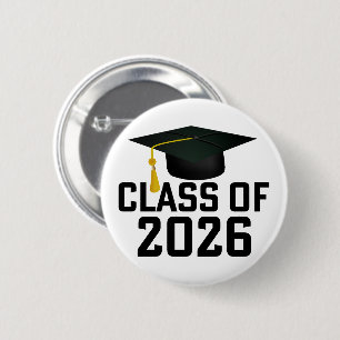 Bóton Redondo 5.08cm Classe Letterman de Graduação 2026
