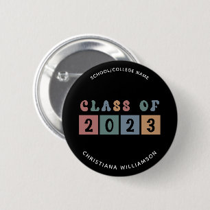Bóton Redondo 5.08cm Classe Retroativa Personalizada de Graduação 2023