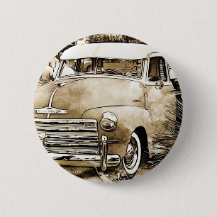Bóton Redondo 5.08cm Clássico Chevy Chevrolet Truck