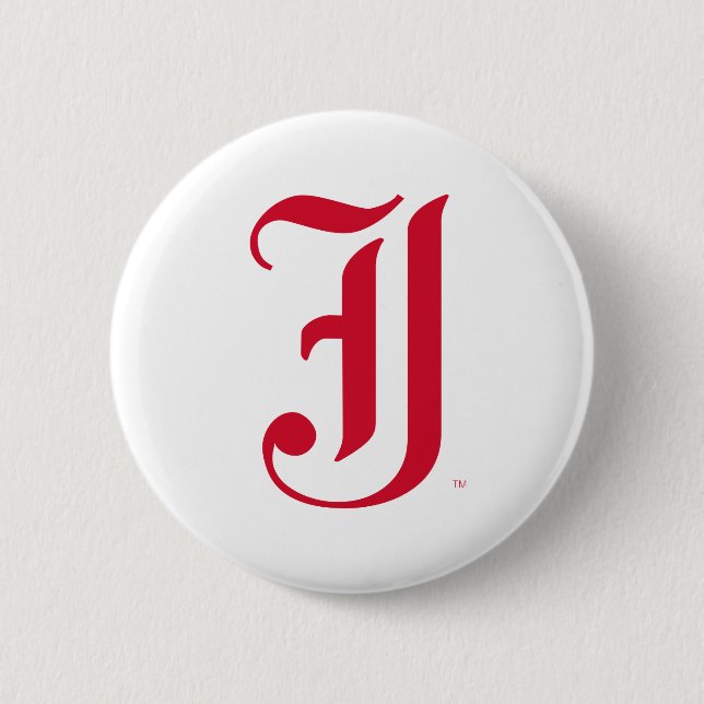 Bóton Redondo 5.08cm Clássico da Jacksonville State University Letra JS (Frente)