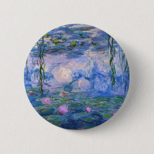 Bóton Redondo 5.08cm Claude Monet - Lírios De Água