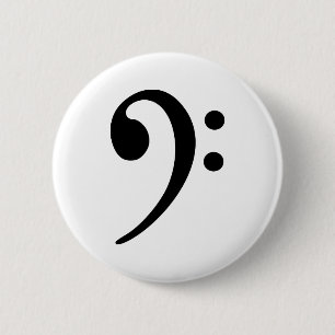Bóton Redondo 5.08cm Clef baixo