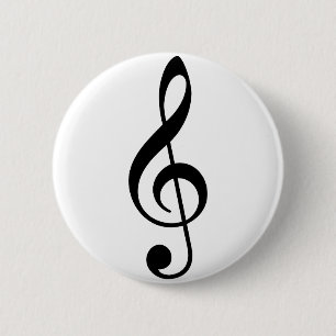 Bóton Redondo 5.08cm Clef de triplo