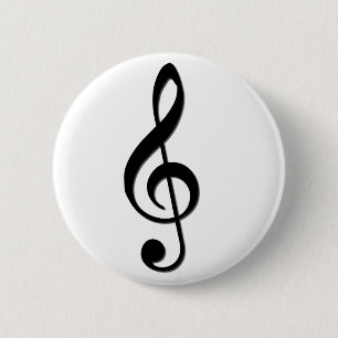 Bóton Redondo 5.08cm Clef de triplo
