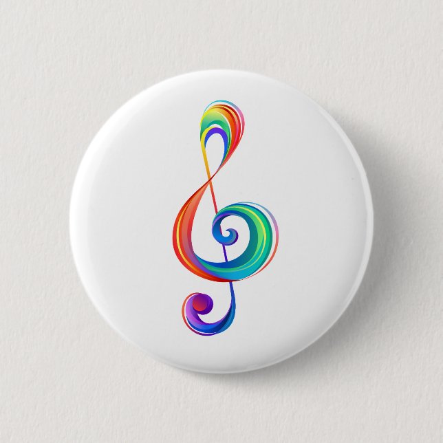 Bóton Redondo 5.08cm Clef (trecho de arco-íris) (Frente)
