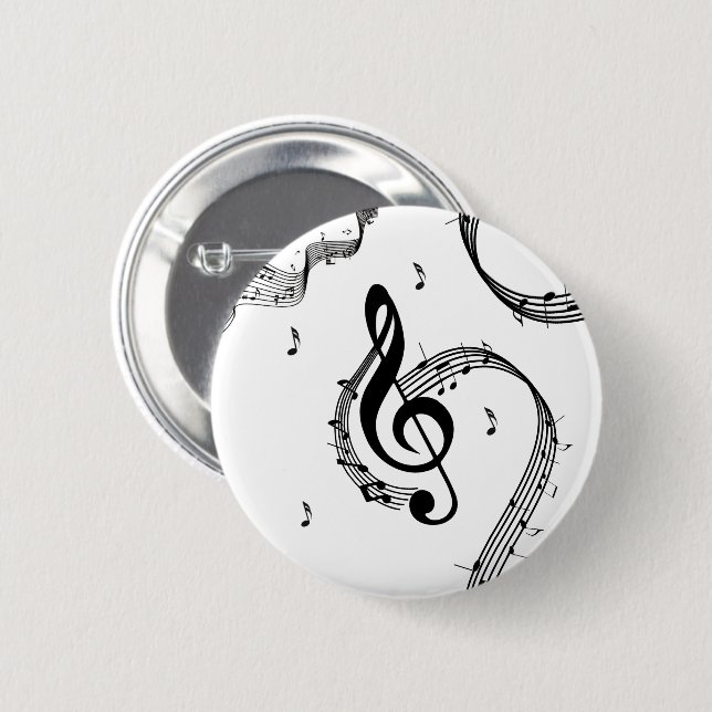 Bóton Redondo 5.08cm Climactic G Clef (Frente & Verso)