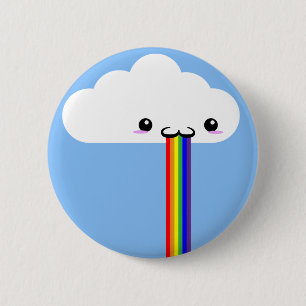 Bóton Redondo 5.08cm Cloud Puking Rainbow Pin