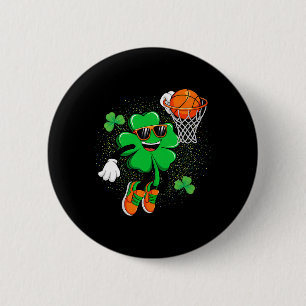 Bóton Redondo 5.08cm Clover Leprechaun Sketll Dunk Homens de Dia de São