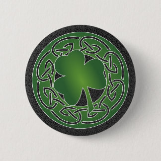 Bóton Redondo 5.08cm Cloverleaf - botão do Dia de São Patrício