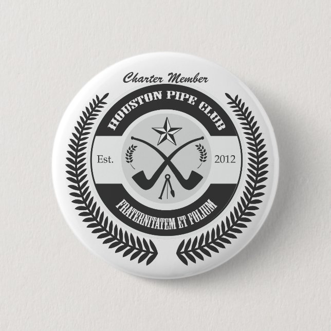 Bóton Redondo 5.08cm Clube da tubulação de Houston (Frente)