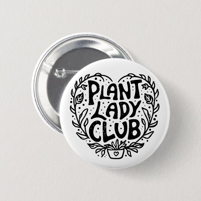 Bóton Redondo 5.08cm Clube de dama das plantas (Frente & Verso)