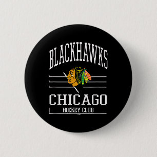 Bóton Redondo 5.08cm Clube de Hóquei Chicago Blackhawks Vermelho Licenc