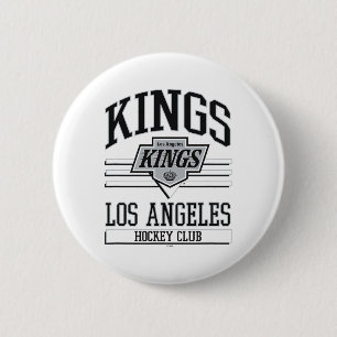 Bóton Redondo 5.08cm Clube de Hóquei Los Angeles Kings Branco Licenciad