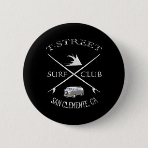 Bóton Redondo 5.08cm Clube de Surf T-street San Clemente Califórnia