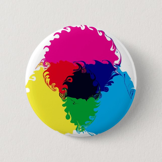 Bóton Redondo 5.08cm CMYK psicadélico (Frente)