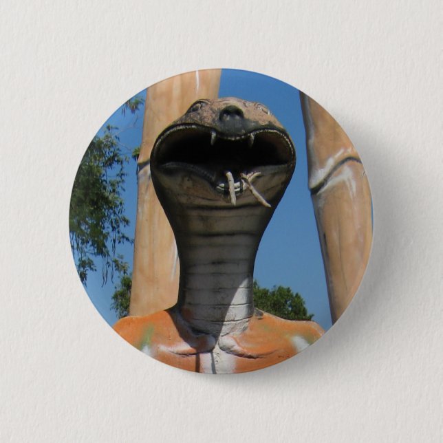 Bóton Redondo 5.08cm Cobra AKA Cobra Head ... Inferno budista (Frente)