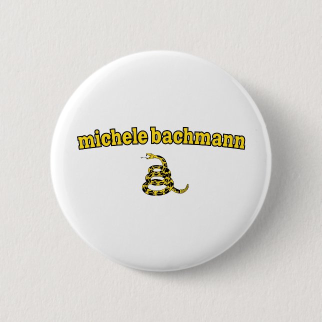 Bóton Redondo 5.08cm Cobra de Michele Bachmann Gadsden (Frente)