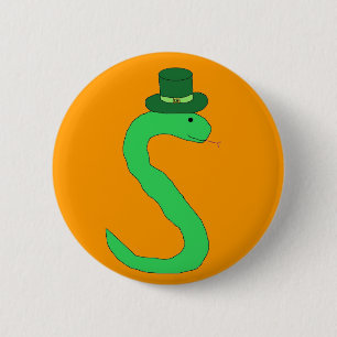 Bóton Redondo 5.08cm Cobra irlandês verde