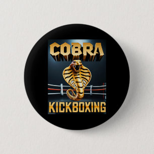 Bóton Redondo 5.08cm Cobra Kickboxing Desenho Por Don Castillo 