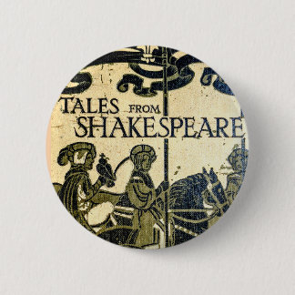Bóton Redondo 5.08cm Cobrir de Livro "Tales de Shakespeare" Vintage