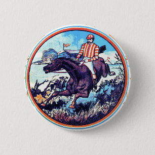 Bóton Redondo 5.08cm Cobrir do Livro da Fox Hunt Vintage para Esporte e