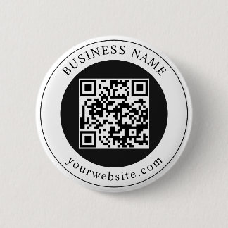 Bóton Redondo 5.08cm Código QR com Nome da Empresa Editável