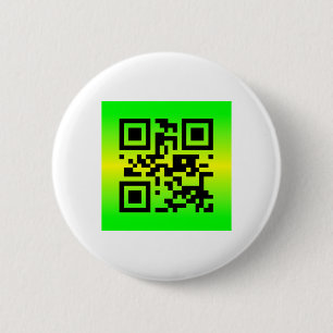 Bóton Redondo 5.08cm Código QR® dizendo: TENHA UM DIA DE EXCELENTE