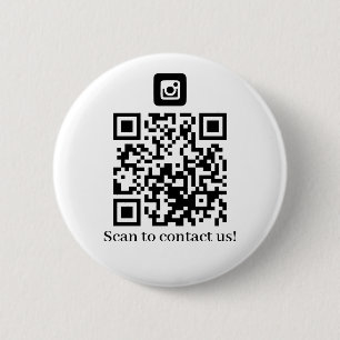 Bóton Redondo 5.08cm Código QR do contato comercial