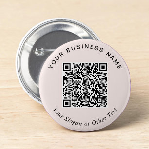 Bóton Redondo 5.08cm Código QR Rosa de Negócios Promocional Pin