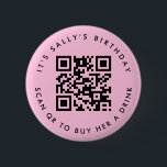 Bóton Redondo 5.08cm Códigos Qr personalizados Cash App Aniversário Pin<br><div class="desc">Apresentamos o nosso Broche de Botão de Doação com Código QR Personalizado, uma maneira divertida e moderna de celebrar uma ocasião especial! Este broche único apresenta um código QR personalizável, permitindo que você peça doações facilmente. Seja 'É o aniversário de Sally, escaneie para comprar uma bebida para ela' ou uma...</div>