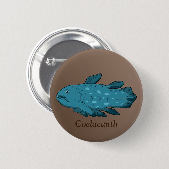 Bóton Redondo 5.08cm Coelacanth (Frente & Verso)